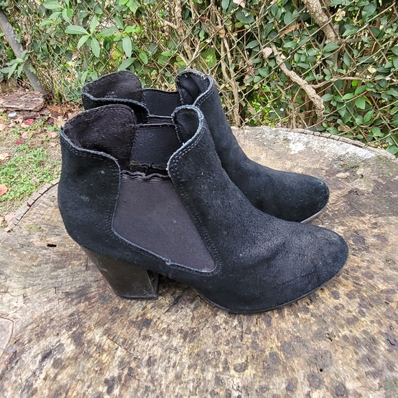 Women Vintage Black Suede Chelsea Boots By Bjorndal Size 10/Women Designer Boots - Picture 7 of 9